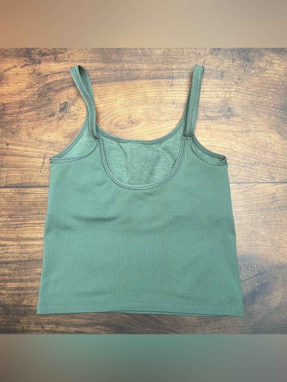 Lululemon Ebb To Street Scoop Neck Cropped Tank Top In Green Size 8 B/C Cup